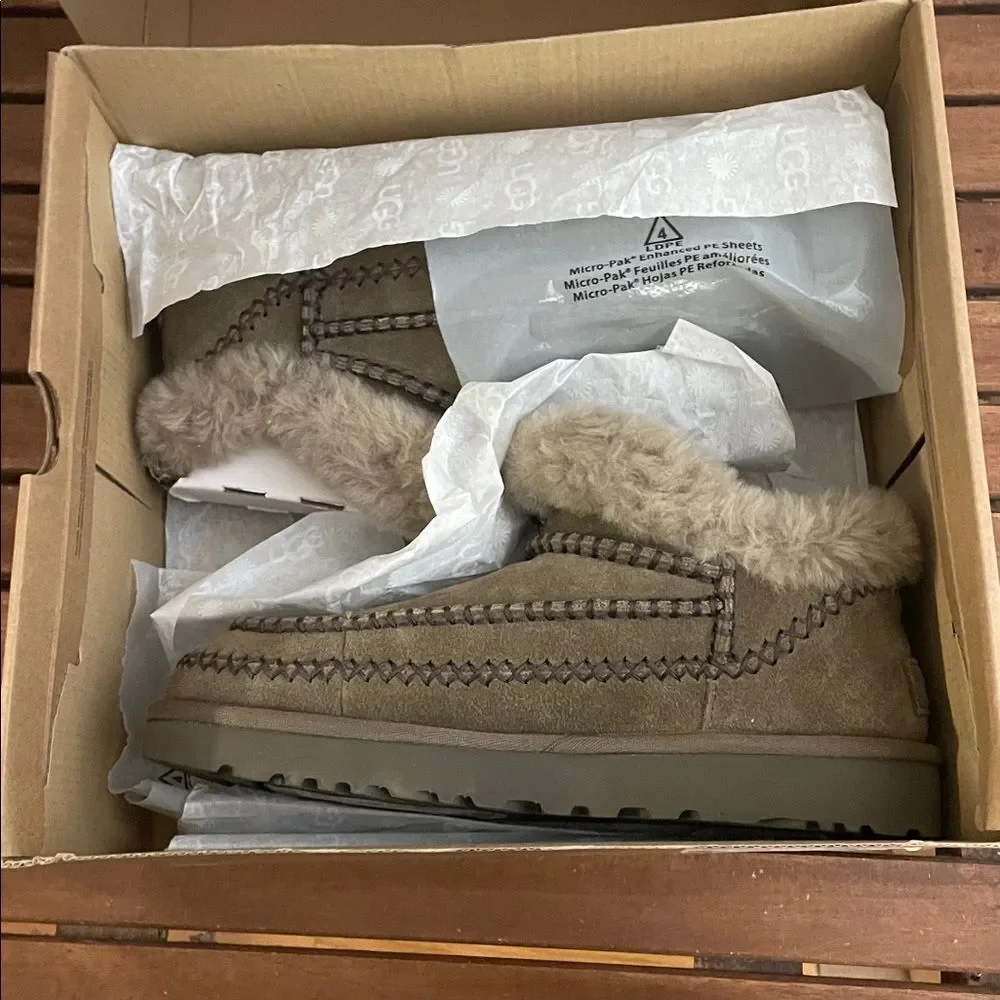 UGG Classic Ultra Mini Alpine Booties Hickory USA Women Size 7/UK 5/EU 38